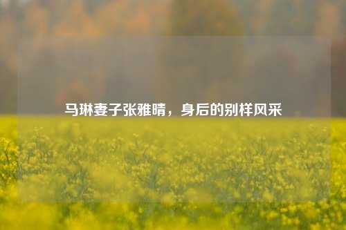 马琳妻子张雅晴,身后的别样风采