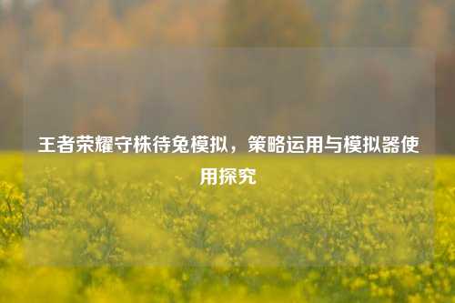 王者荣耀守株待兔模拟,策略运用与模拟器使用探究