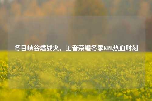 冬日峡谷燃战火,王者荣耀冬季KPL热血时刻