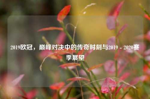 2019欧冠，巅峰对决中的传奇时刻与2019 - 2020赛季展望