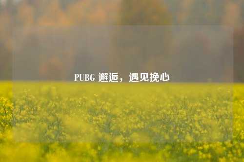 PUBG 邂逅，遇见挽心
