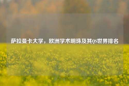 萨拉曼卡大学，欧洲学术明珠及其QS世界排名