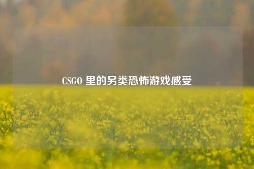 CSGO 里的另类恐怖游戏感受